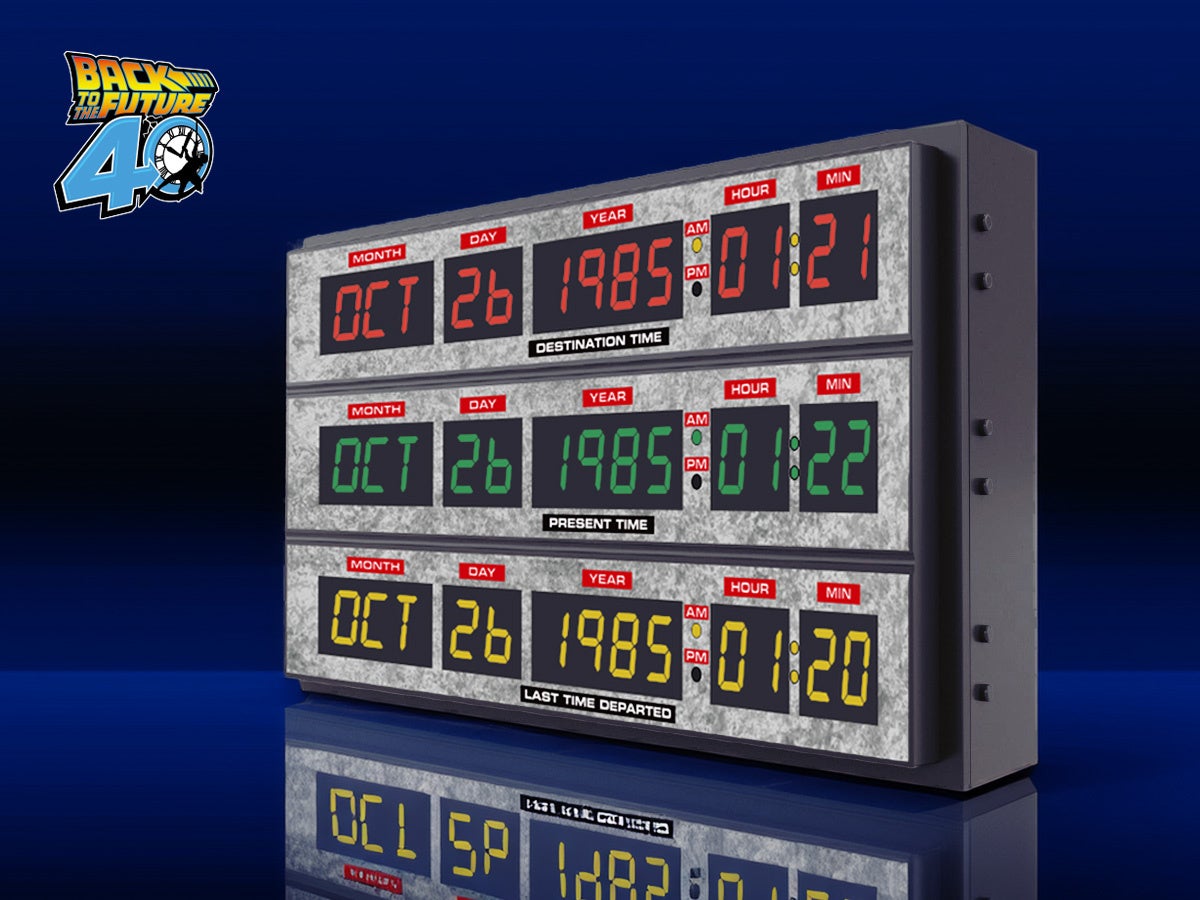 Back to the Future 40th Anniversary Time Circuit Clock Set