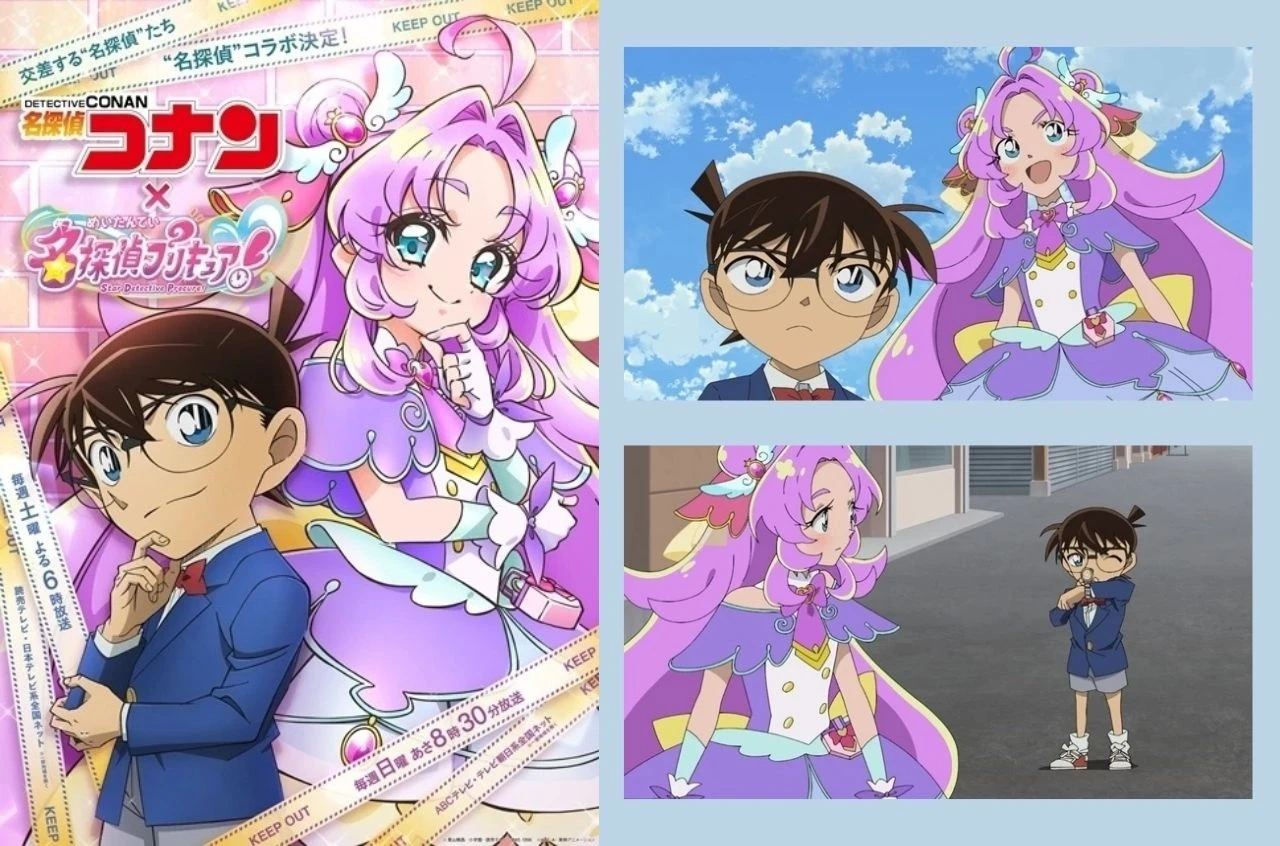 Kaito Kid Poses as Precure in Conan's Cross-Network Collab