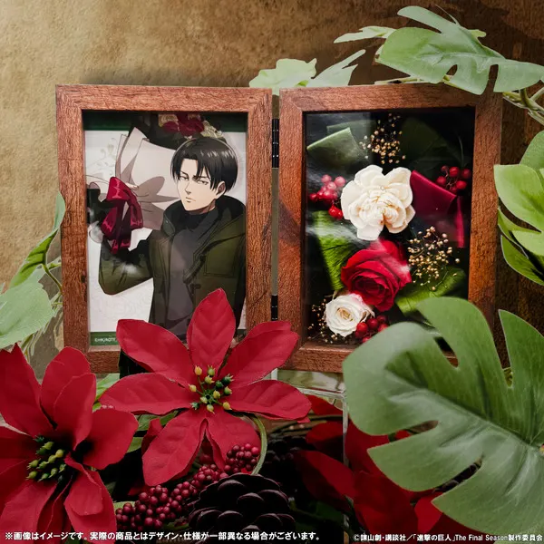 Attack on Titan Preserved Flowers Feature Eren, Levi, Erwin