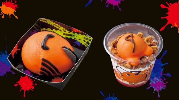 USJ Unveils Chainsaw Man Steamed Bun and Pochita Parfait